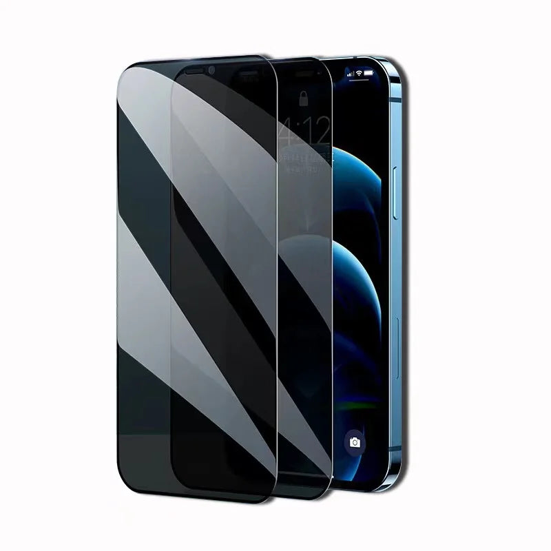 Full Coverage Privacy Anti Spy Screen Protectors for iPhone 16 15 14 Pro Max HD Eye Protection Green Light Film Anti Blue Light