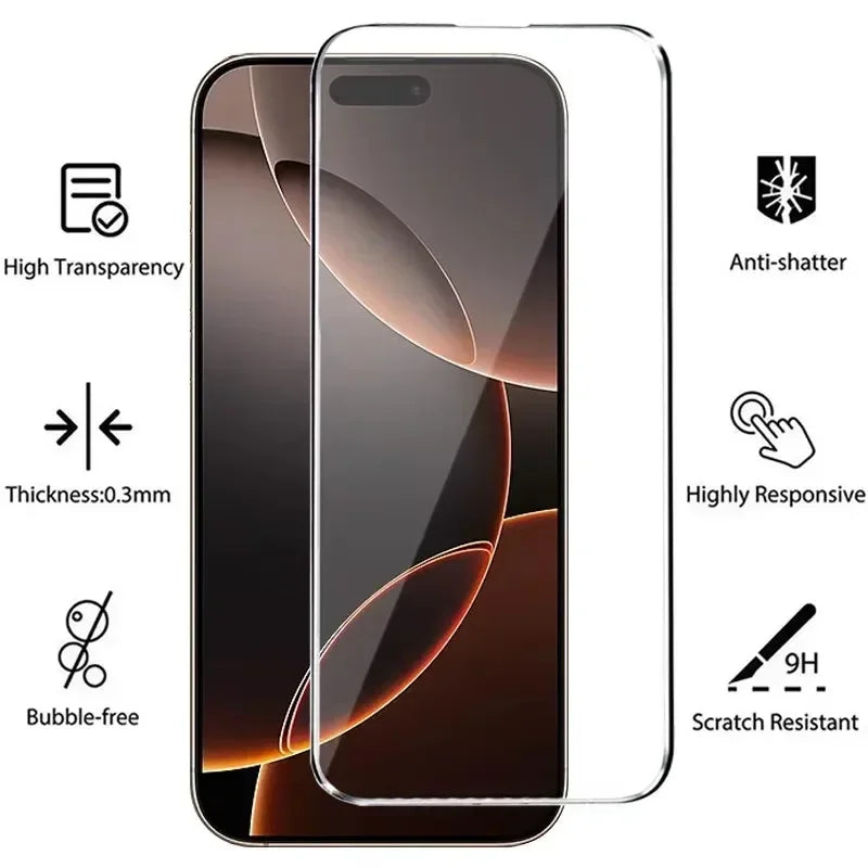 3PCS Dust Free Tempered Glass For iPhone 16 Pro Max 16Pro Privacy Screen Protector For iPhone 15ProMax Easy To Install Glass