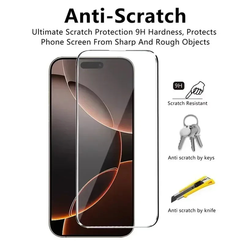 3PCS Dust Free Tempered Glass For iPhone 16 Pro Max 16Pro Privacy Screen Protector For iPhone 15ProMax Easy To Install Glass