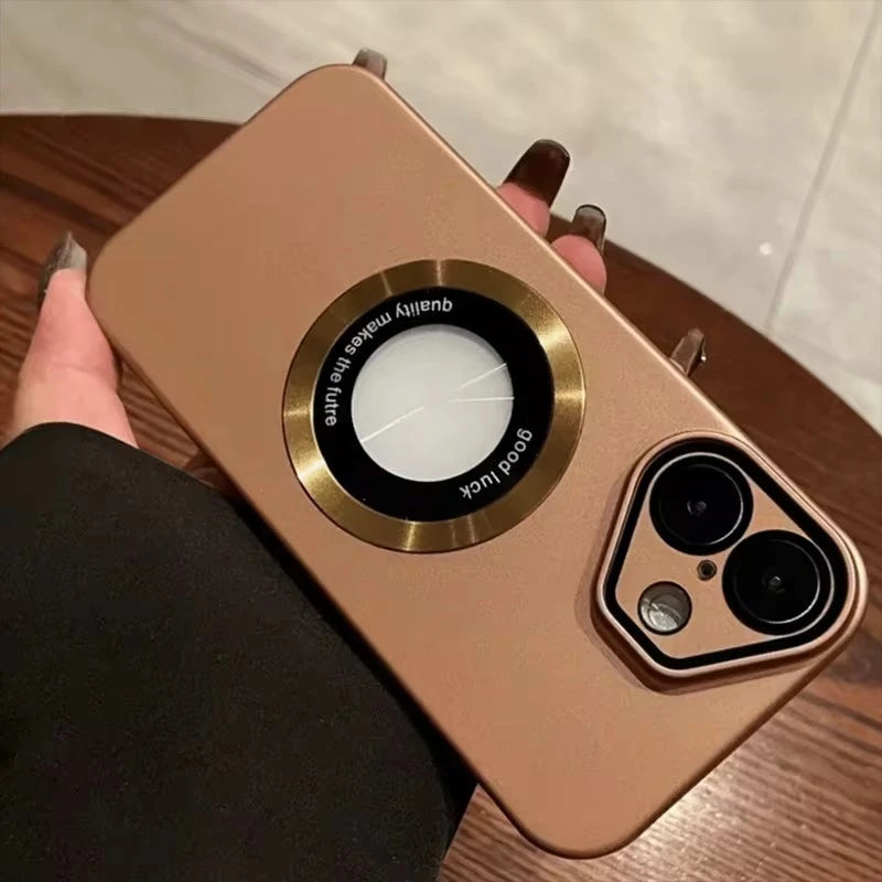 For Magsafe Slim Matte PC Hard Magnetic Phone Cases For iPhone 16 15 14 13 12 11 Pro Max Plus Case Ultra Thin LOGO Hole Cover