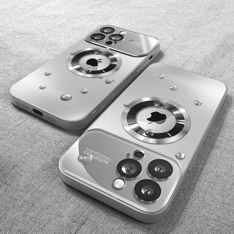 Luxury Glass Camera Lens Protection Case For iPhone 16 11 12 13 15 Pro Max 14 Plus For Magesafe Wireless Charging Magnetic Cover