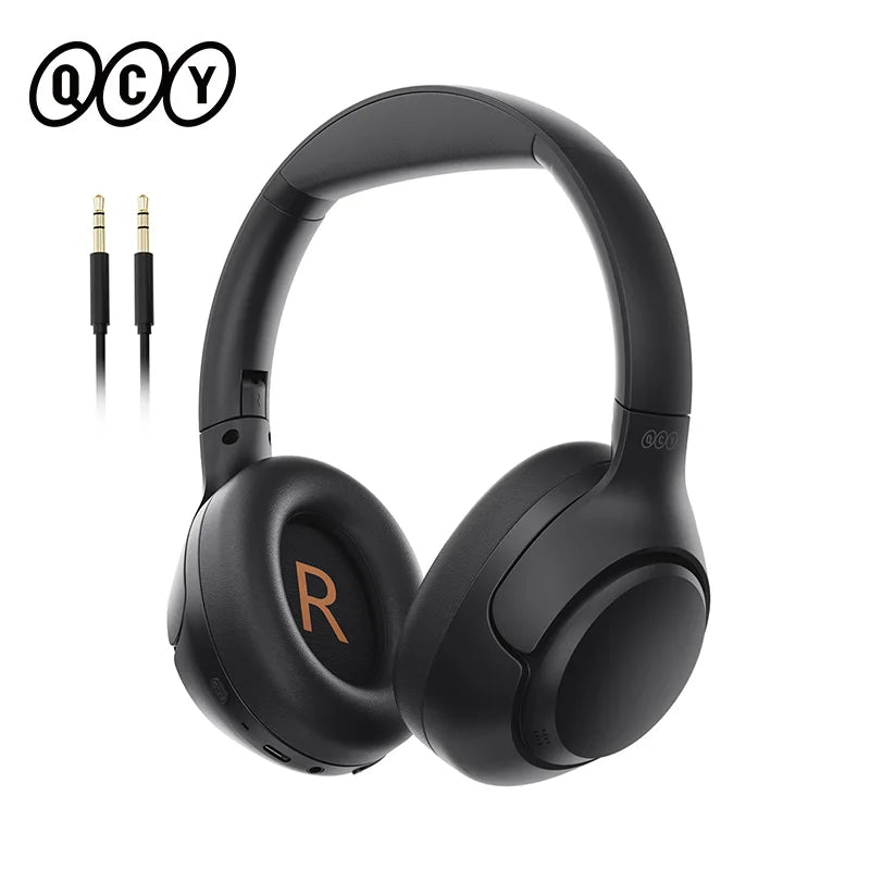 QCY H3 ANC Wireless Headphones Hi-Res Audio Over Ear Headset 43dB Hybrid Active Noise Cancellation Bluetooth 5.4 Gaming Earphone