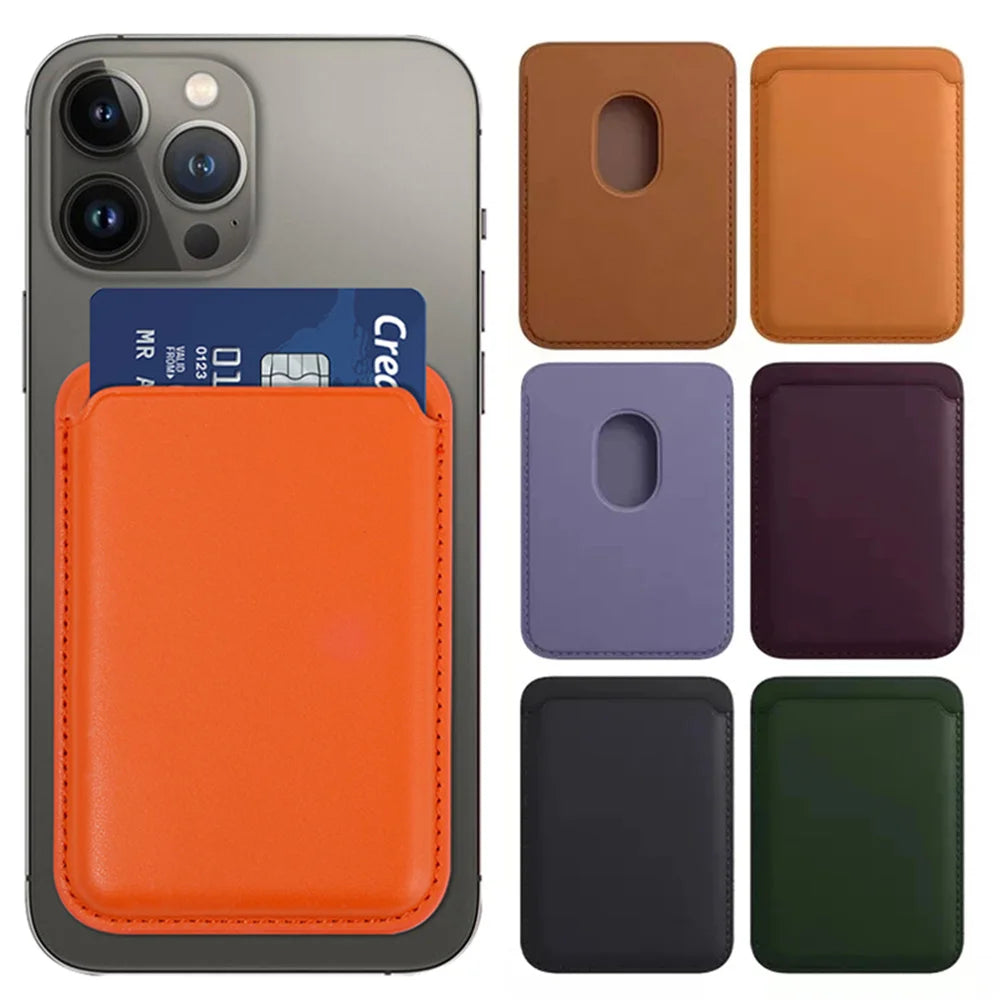 Magnetic Leather Wallet Case for iPhone 15Pro 14 13 16 Pro Max Magsafe Card Holder Luxury Phone Cover Protective Bag Accessories