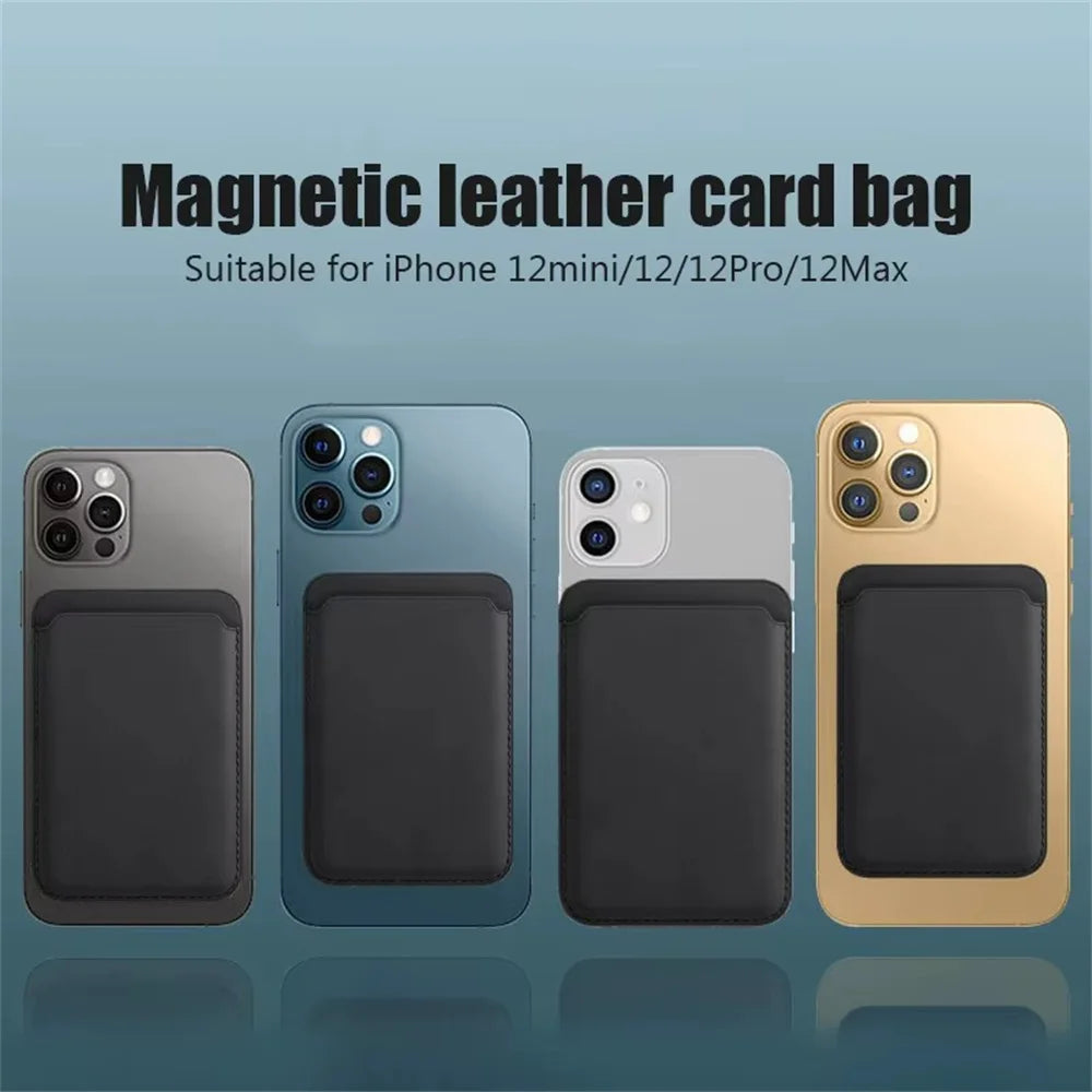 Magnetic Leather Wallet Case for iPhone 15Pro 14 13 16 Pro Max Magsafe Card Holder Luxury Phone Cover Protective Bag Accessories